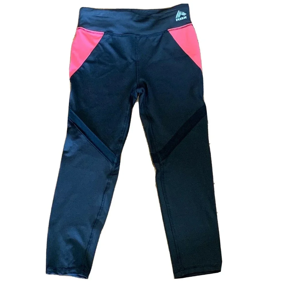 RBX 2 Piece Set Athletic Outfit Girls Neon Coral Black Silver New with Tags 6X